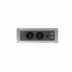 VAULT PTCZ 016 Stały panel, 2x elektr., 2x USB, 1x sieć, mediaport